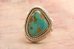 Artie Yellowhorse Genuine Royston Turquoise Sterling Silver Ring